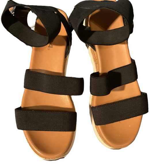 Soda Style Madyson- Slip On Ankle Strap Wedge - Picture 2 of 9